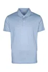 Paul & Shark Logo-embroidered Flax Polo Shirt In Blue