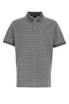 Paul & Shark Striped Polo Shirt In Gray