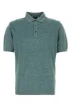 Paul & Shark Green Short Sleeves Solid Polo