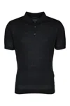 Paul & Shark Black Short Sleeve Solid Polo