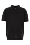 Paul & Shark Black Short Sleeve Zip Polo