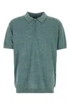 Paul & Shark Green Short Sleeves Solid Polo