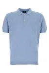Paul & Shark Logo-embroidered Flax Polo Shirt In Blue