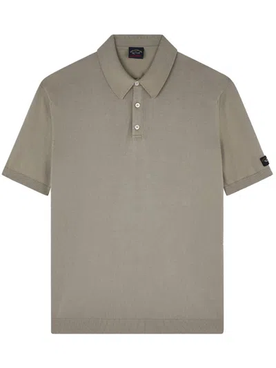 Paul & Shark Cape Dyed Cotton Pole In Brown