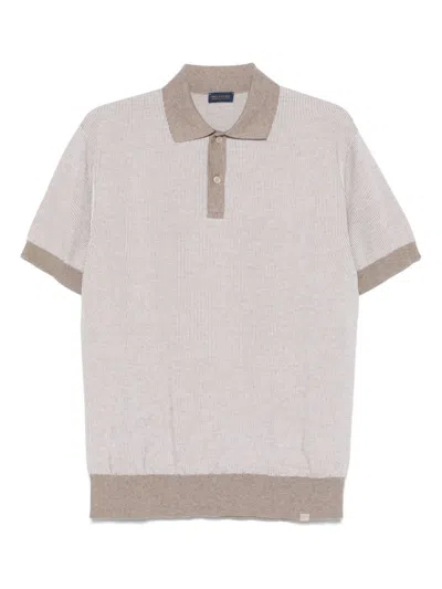 Paul & Shark Sand Beige Short Sleeve Polo With Classic Collar In Neutral