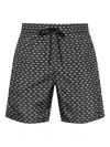 Paul & Shark Shark-print Swim Shorts In Black