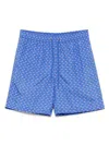 Paul & Shark Shark Print Swim Shorts Clothing In Blue
