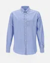 Paul & Shark Striped Button-up Shirt In Blue