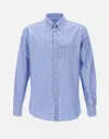 Paul & Shark Striped Button-up Shirt In Blue
