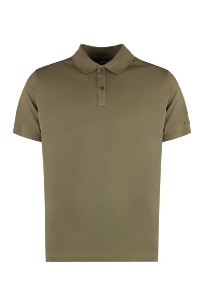 Paul & Shark Short Sleeve Cotton Polo Shirt In Green
