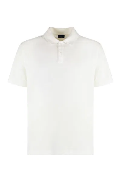 Paul & Shark Short Sleeve Cotton Polo Shirt In White