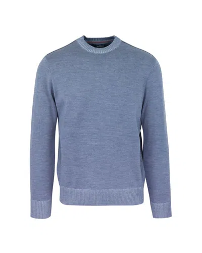 Paul & Shark Long-sleeved Sweater In Blue