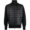Paul & Shark Padded-panel Knitted Jacket In Black
