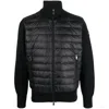 Paul & Shark Padded-panel Knitted Jacket In Black