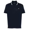 Paul & Shark 3-buttons Cotton Polo Shirt With Metal Logo In Blue
