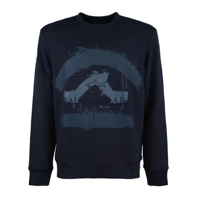 Paul & Shark Blue Cotton Blend Sweatshirt With  Print