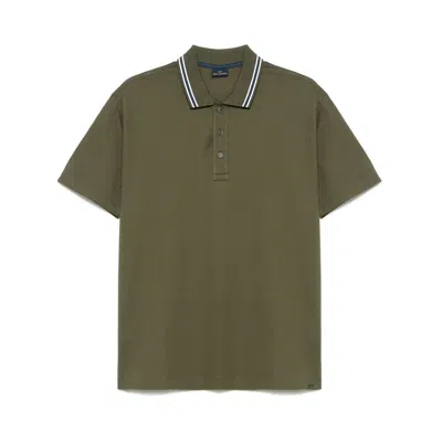 Paul & Shark Short Sleeve Cotton Polo Shirt In Green