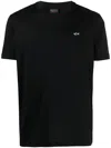 Paul & Shark Logo Patch Cotton T-shirt Clothing In Black