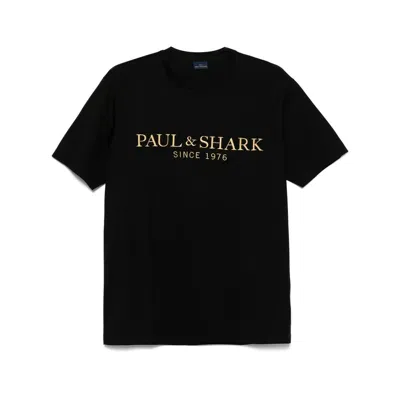 Paul & Shark Logo-print T-shirt In Black