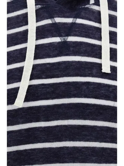 Paul & Shark Fine-knit Sweater In Blu-bianco