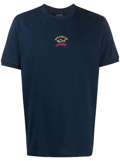 Paul & Shark Logo-print Short-sleeved T-shirt In Navy