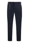 Paul & Shark Blue Chinos In Dynamic Stretch Fabric In Black