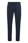 Paul & Shark Blue Chinos In Dynamic Stretch Fabric In Black