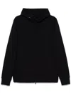 Paul & Shark Zipper Hoodie Ribbed Cuffs Hem In Black