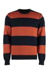 Paul & Shark Virgin Wool Crew-neck Sweater In Blue