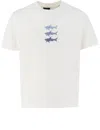Paul & Shark Cotton Jersey T-shirt With Sharks Print In White