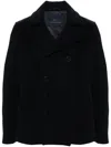 Paul & Shark Double Breasted Coat In Blue