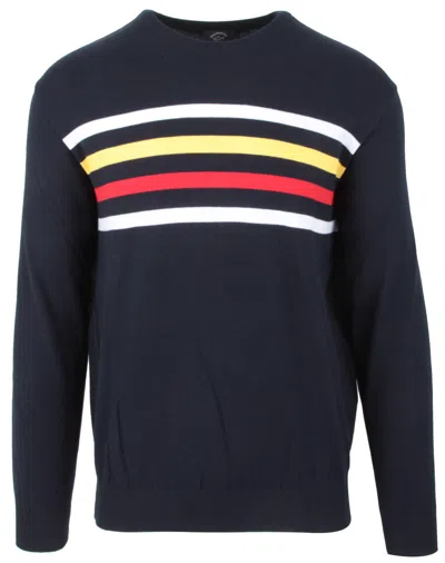 Pre-owned Paul & Shark Yachting Men's Pullover Sweater Jumper Crew Neck Size L 100% Cotton In Blue