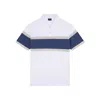 Paul & Shark Polo In Jersey Di Cotone Perlé Con Dettaglio Maxi Stripes In Bianco-beige-avio