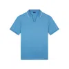 Paul & Shark Polo In Jersey Di Cotone Perlé Con Dettaglio A Righe In Denim Medio