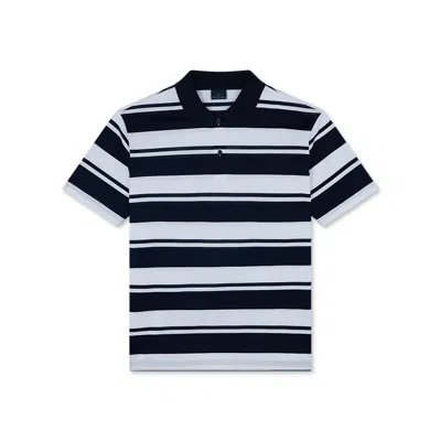 Paul & Shark Polo In Cotone Perlé In Bianco-blu