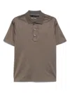 Paul & Shark Perlé Cotton Polo Shirt In Brown