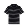 Paul & Shark Polo In Cotone Perlé In Nero-bianco-grigio