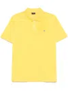 Paul & Shark Piqué Cotton Polo Shirt In Yellow