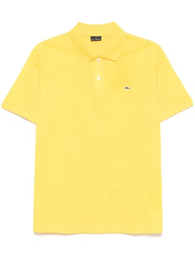 Paul & Shark Piqué Cotton Polo Shirt In Yellow