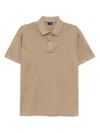 Paul & Shark Piqué Cotton Polo Shirt In Brown