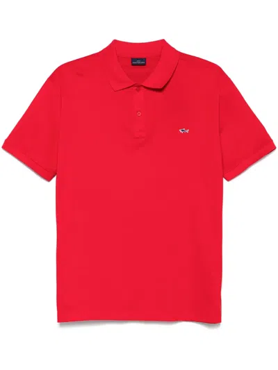 Paul & Shark Piqué Polo Shirt In Red