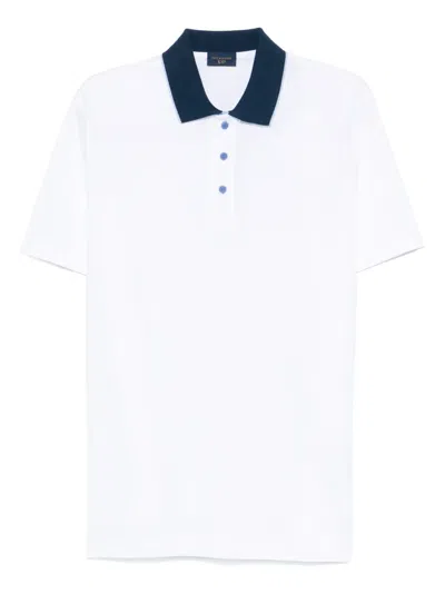 Paul & Shark Piqué Polo Shirt In White