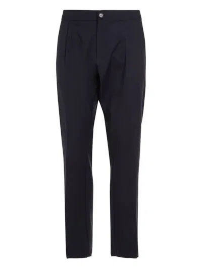Paul & Shark Pleated Tailored Trousers In 蓝色