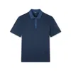 Paul & Shark Polo In Cotone Aqua Touch Con Dettagli In Denim In Blu