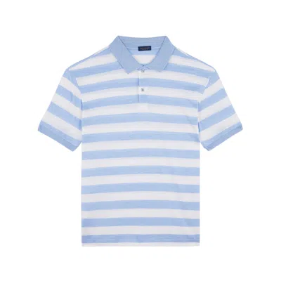 Paul & Shark Polo In Cotton And Silk With Striped Pattern In Multi