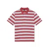 Paul & Shark Polo In Cotone E Seta Con Motivo A Righe In Bianco - Corallo