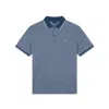 Paul & Shark Polo In Jaspé Piqué Cotton With Striped Pattern In Blu - Bianco