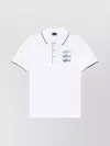 Paul & Shark Shark Print Cotton Polo Shirt Clothing