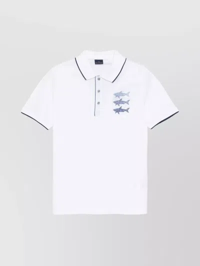 PAUL & SHARK POLO SHIRT EMBROIDERED SHORT SLEEVES
