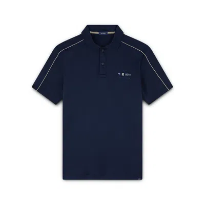 Paul & Shark Polo In Cotone Aqua Touch Con Ricamo Flag In Blu